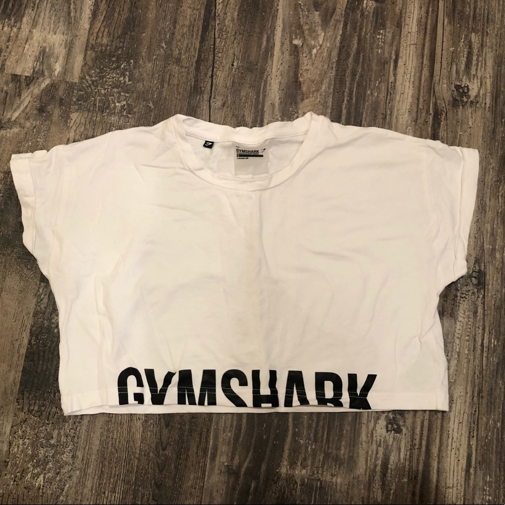 NWOT White Gymshark Fraction Crop Top